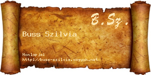 Buss Szilvia névjegykártya